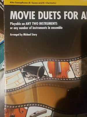 Movie Duets for All : E-Flat Alto Saxophone, E-Flat Clarinet Mich