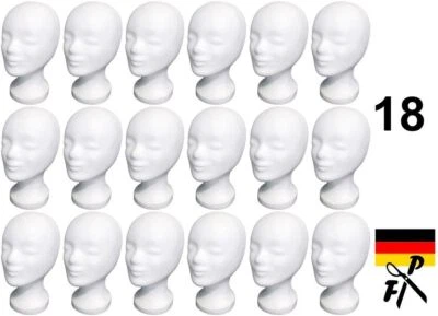 ♥ 18 x FP Styroporkopf ML - Perückenkopf - TOP Markenqualität aus Deutschland!