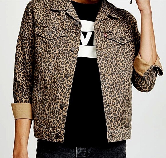 Levi's - (Rare) Premium Cheetah Print Trucker Jacket Men's Size Small