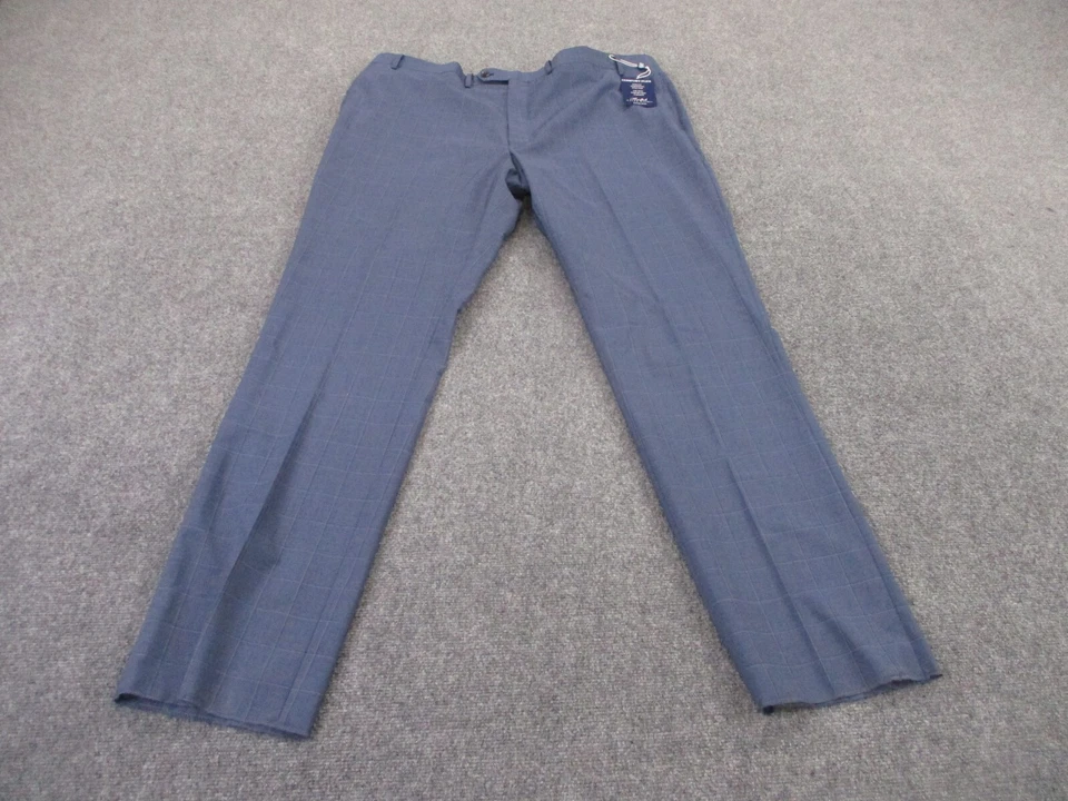 Ralph Lauren Pants Men 48 Plaid Wool Chino Business Unhemmed Comfort Flex NEW - Image 2 of 4