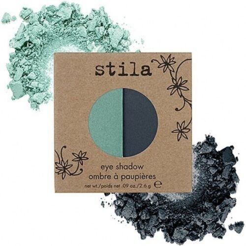 Stila Eye Shadow Duo Pan Shade Kajiki (Pewter grey/Aqua blue) 0.09oz NWB - Picture 1 of 2