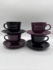 Fiesta ware 4 Cups and Saucers Homer Laughlin Coffee / Tea Cup & Saucer, #3