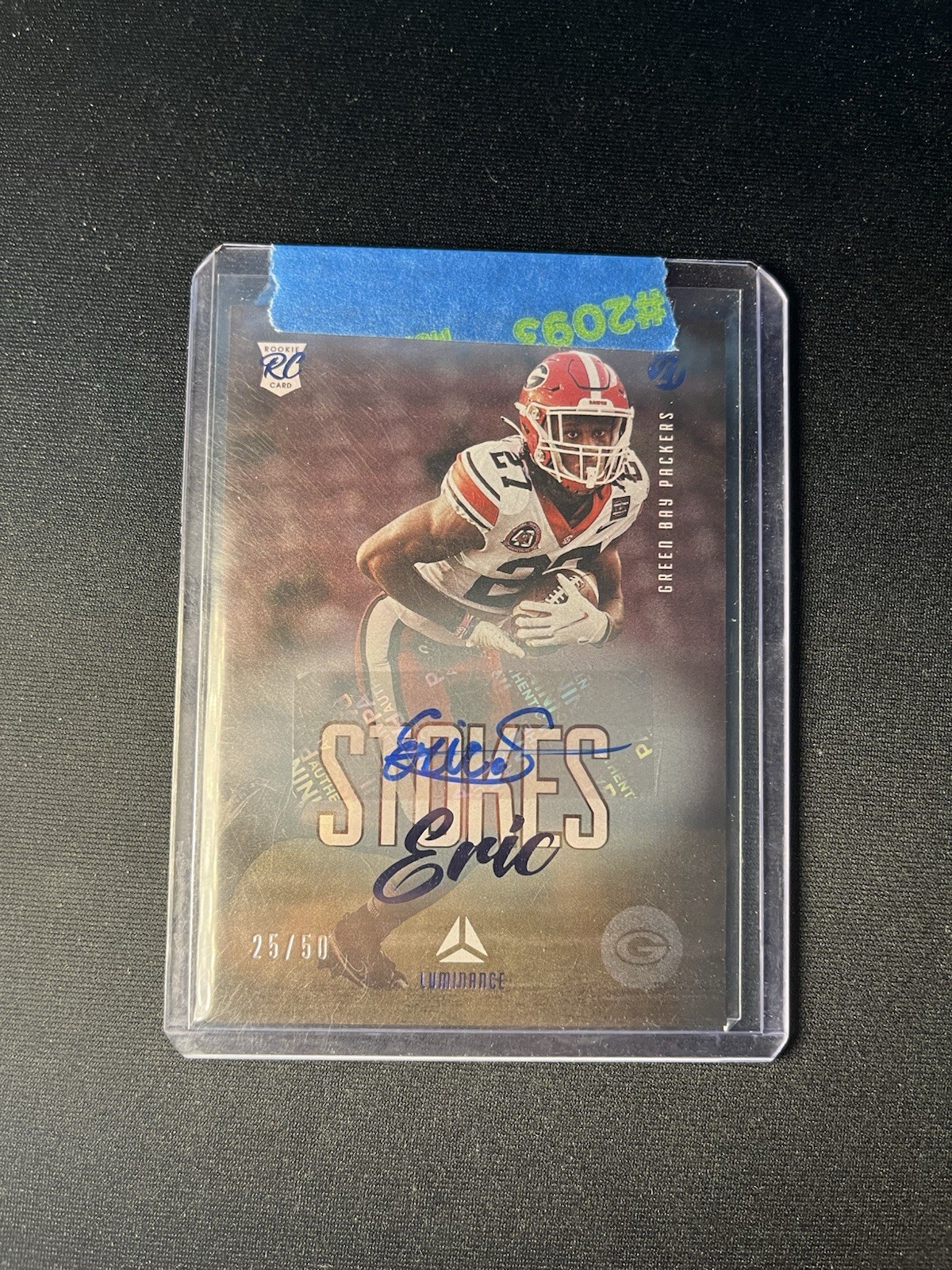 Eric Stokes Panini Luminance Autographs #106 Blue