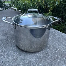 Emeril 6 Qt Quart Stock Pot Copper Core Stainless Steel With Lid