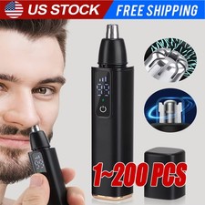 Ear and Nose Hair Trimmer with LED indicator USB Rechargeable Water Resistant
