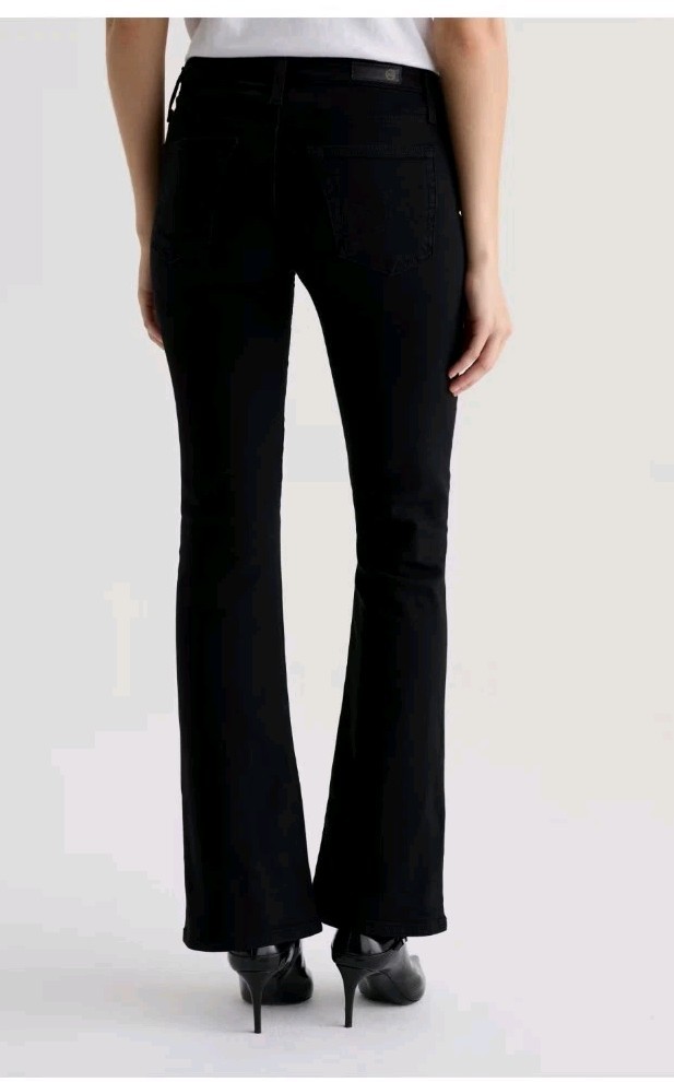 NWT AG Adriano Goldschmied The Angel Bootcut Flare Leg Black Corduroy Pants 30 image 2