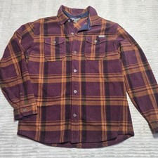 Eddie Bauer Plaid Super Soft Fleece Outdoor Shirt Jacket Size M