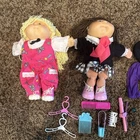 Vintage Cabbage Patch Kids Lot 2 Dolls Clothes Accessories Hasbro Coleco 1989
