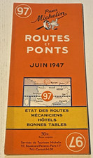 RARE : Carte MICHELIN N° 97 Routes et Ponts Juin 1947 - Très Bel Etat