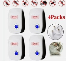 4PCS Ultrasonic Plug In Pest Repeller Deter Mouse/Mice/Rat/Insect Repellent