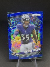 2025 Panini Prizm Terrell Suggs Blue Scope Prizm /14 SSP #93 Baltimore Ravens