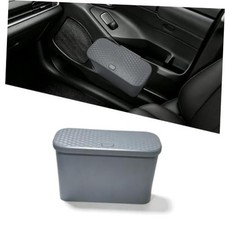 Car Trash Can with Lid,ABS Hanging Bin for Door,Seat Back Organizer Gray