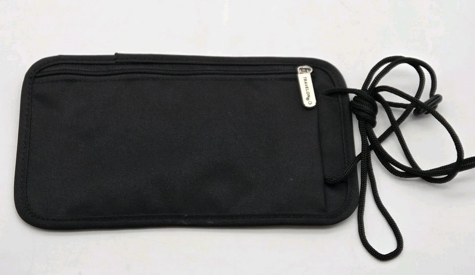 Travelon Id Passport Holder Neck Wallet Travel Pouch Unisex Black Keep Safe - Image 2 of 4