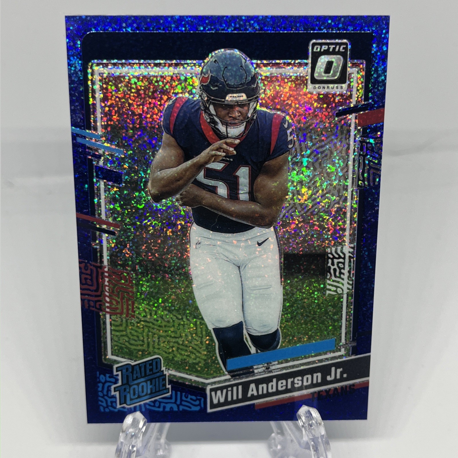 2023 Donruss Optic - Will Anderson - Rated Rookie - Blue Glitter Prizm SP #246