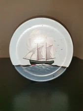 Nautical Themed Artwork Wall Decor Handcrafted, Signed, 7.4 in