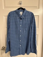 L.L. Bean Blue Button-Down Long Sleeve Shirt XL fits like XXL