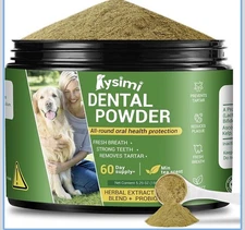 Dog Dental Powder, Dog Teeth Cleaning Powder, Dog Tartar and Remover with Probio