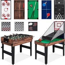 Combo Game Table Set for Home, Game Room, Friends  Family W/Ping Pong, Foosball