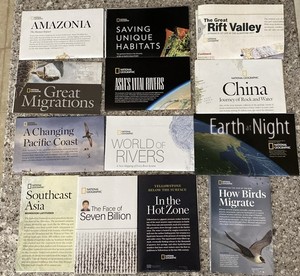 Vintage National Geographic Maps Posters Inserts Lot of 13 Amazonia China