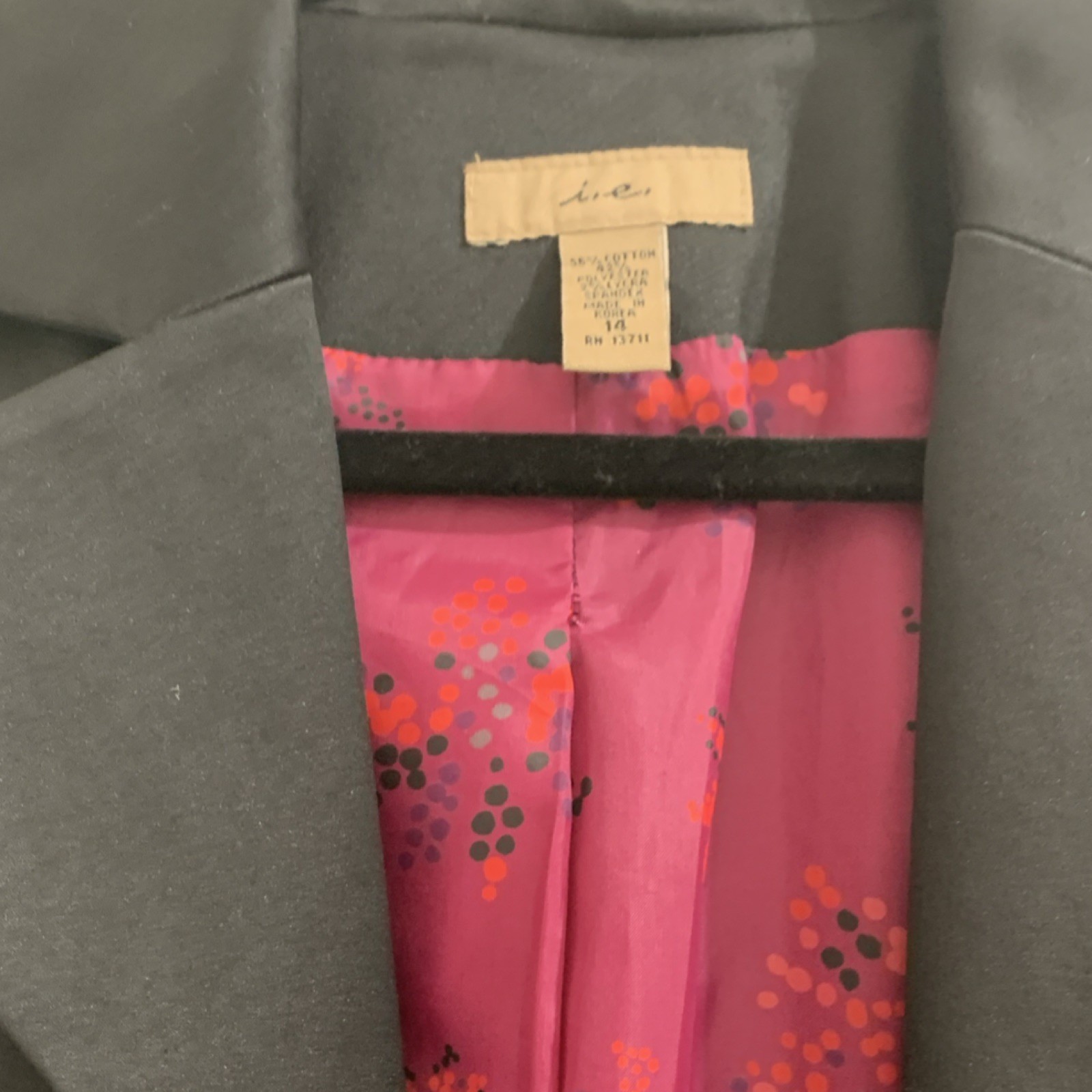 i.e black button down belted collared mid length … - image 2