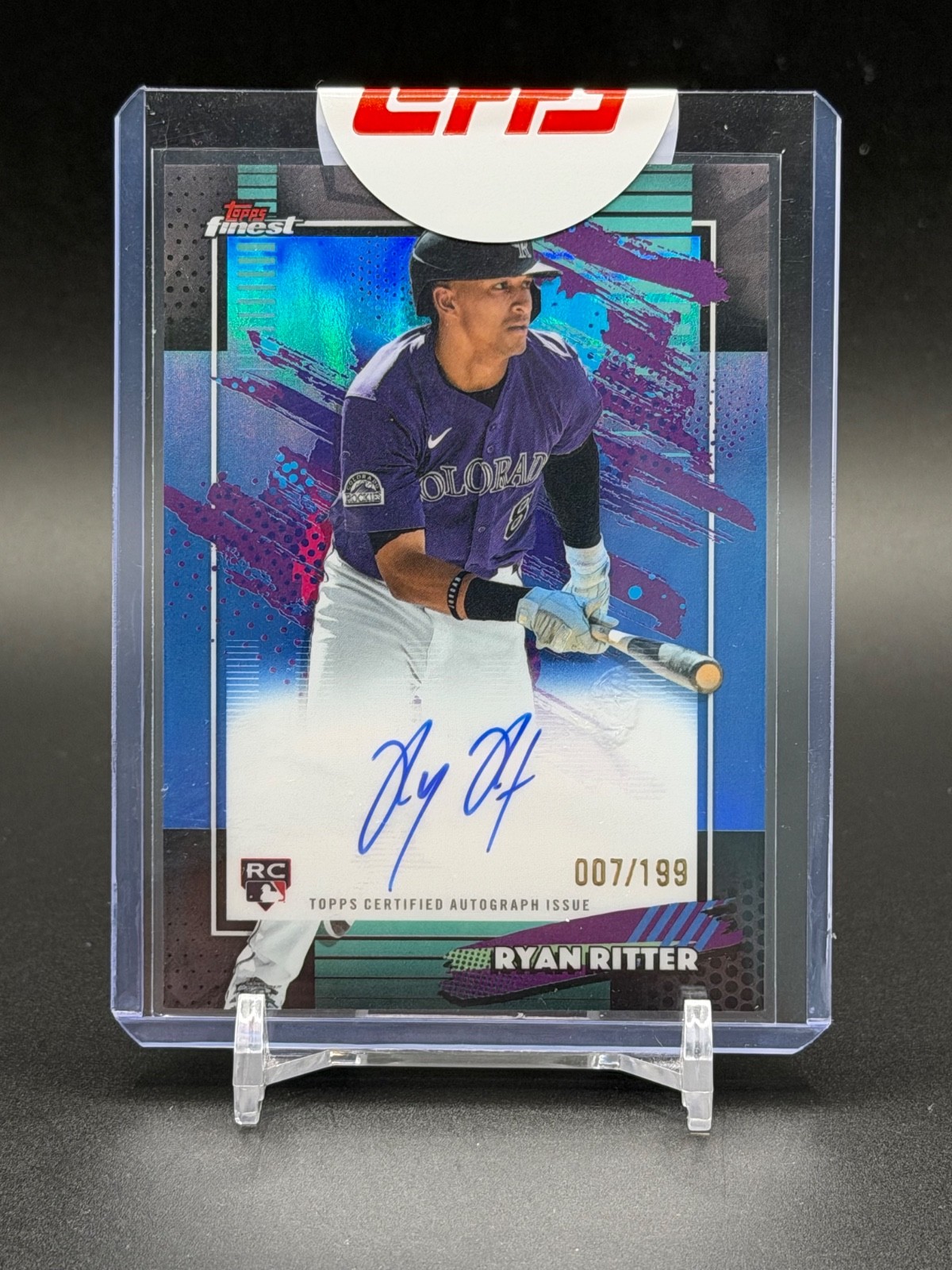 Topps 2026 Finest Ryan Ritter Rockies Finest Autograph FA-RR RC Auto /199