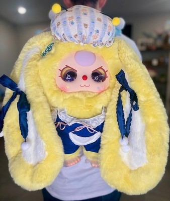 Baby Three Your Backpack 800% Bumbee Yellow Rabbit Plush Liquid Glitter Eyes