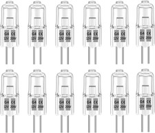 G4 20W Halogen Light Bulbs Dimmable 12V, 2700K Warm White, 280LM, 2 Pin G4 Clear