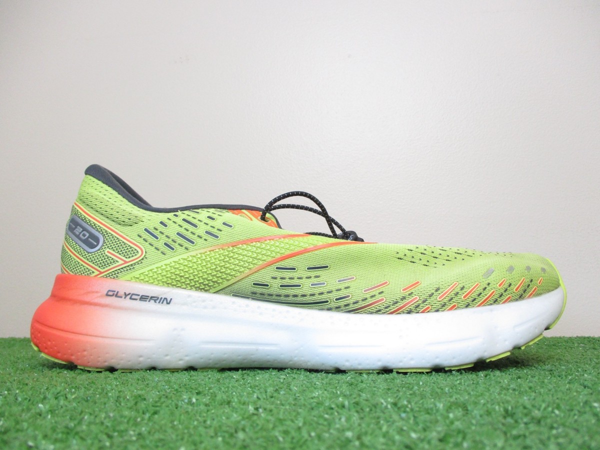 Brooks Glycerin 20 Shoes Mens 12.5 Medium D Yellow Red 