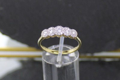 Brilliant ring, diamond ring, 375 yellow gold, 9 carats, size: 62