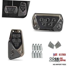 Car Pedal Covers, Anti-slip Brake Accelerator Pedal Pad, ABS No 2 PCS Black