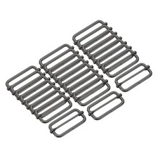25Pack Slide Buckle 2" Tri-Glide Slides Adjuster Strap Slider, Grey