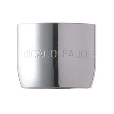 Chicago Faucet 1.5 gpm Outlet, 13/16"-24 Thread Size, Chrome, Brass E35JKABCP