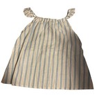 Sunday Collective Girls 10-11Y Blue/White Striped Trapeze Square Neck Dress — photo 2