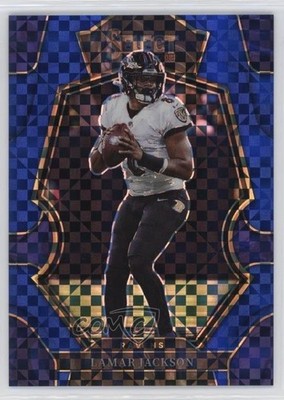 2022 Panini Select Premier Level Blue Prizm 13/149 Lamar Jackson #107 7xr