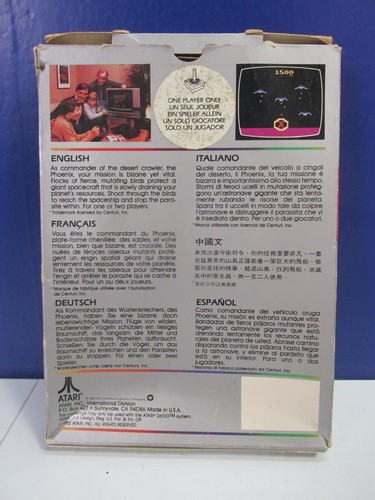 VIDEOJUEGO DE COMPUTADORA ATARI 2600 PHOENIX ORIGINAL de colección en caja - Imagen 5 de 7