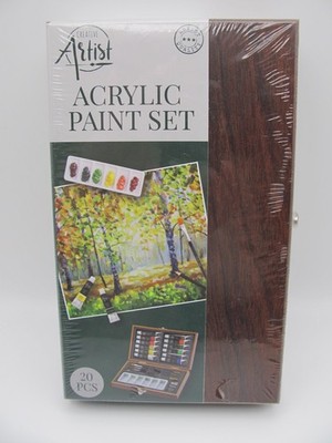 Artist Acrylic Paint  Set 20 PCS im Holzkoffer