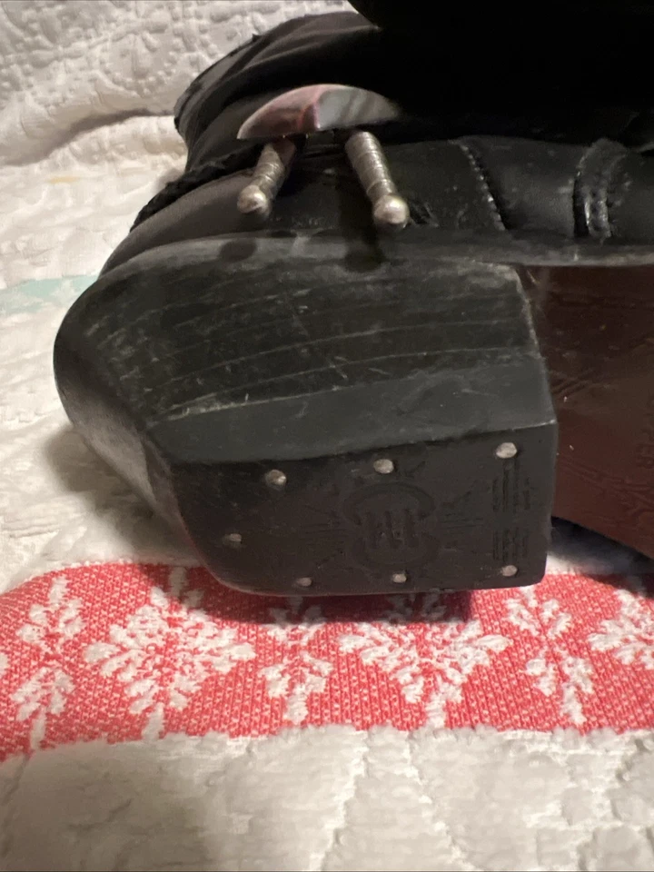 Vintage Zodiac USA Black Cowgirl Boots Size 6.5 Western Boho - Image 4 of 4