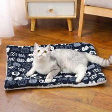 Thicken Flannel Pet Sleeping Mat Soft Warm Cat Bed Blanket Small Dog Cushion