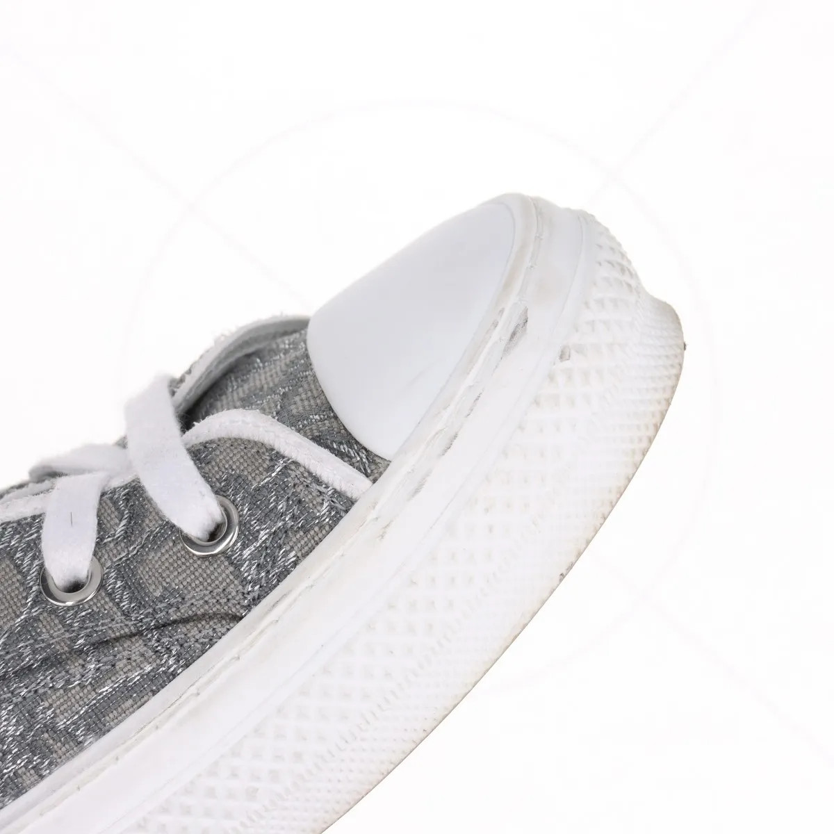 Dior B23 Fabric High-top Sneakers 40 Unisex Gray x white LS0822 Oblique Glitter  thumbnail 17