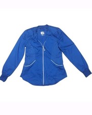 Cherokee revolution zip up scrub jacket womens S Dark Blue