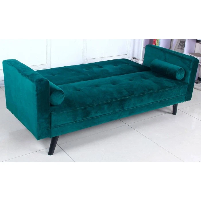 Canapé Convertible 3 Places Scandinave "Navya" Vert - Photo 3/3