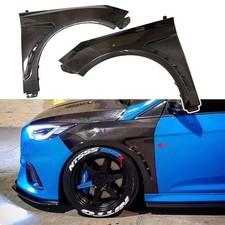 Real Carbon Fiber Front Vent Fenders Wings For Ford Focus Mk3 St Rs 2013-2019 2p Real Carbon Fiber Front Vent Fenders Wings For Ford Focus Mk3 St Rs 2013-2019 2p