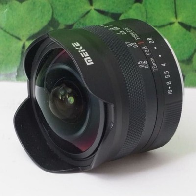 Meike 7.5mm f2.8 Ultra-Wide Angle Diagonal Fisheye Lens Sony E-m Manual Focus