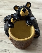 BIG SKY CARVERS J. FLEMING RETIRED BEARFOOTS BEAR GRAND HONEY POT PLANT/CANDY 