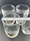 Set Of 4 Williamsburg Holly Days Highball Hand Blown Clear Glasses 16 oz  — photo 9