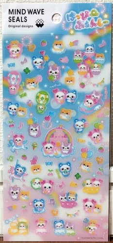 LAST MIND WAVE Happy Fancy Sticker Kawaii Animal Panda Hamster Heisei MADE JAPAN