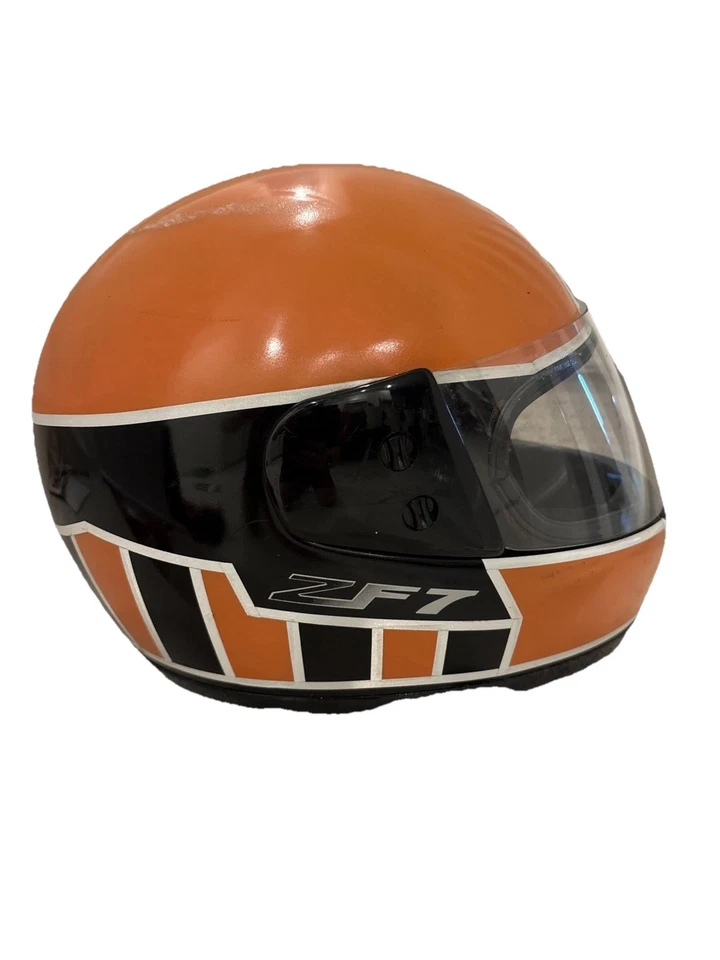 VTG 2000 Harley Davidson full face Helmet blK/orange XXL - Image 2 of 4