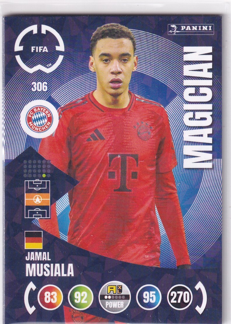 Panini 2025 FIFA Club World Cup 25 Card No. 306 Jamal Musiala
