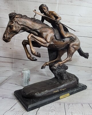Frederic Remington CHEYENNE bronze statue-Native American Indian