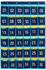Numbered Classroom Sundries Closet Pocket Chart for Cell Phones Holder Wall Door